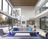 A view of the double-height great room.