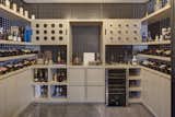 Wine storage for the family's collection.