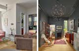 A primary design goal was the creation of sight lines from the front to the rear of the house.