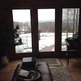 Living Room Winter view with heart shaped pond.  Photo 1 of 4 in Retreat Center by Debra Sherwood