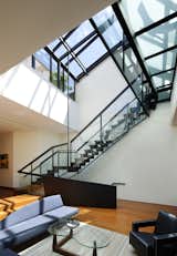 Glass stair at living room