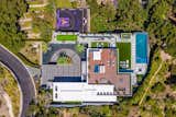 Bundy Drive Los Angeles modern estate aerial view