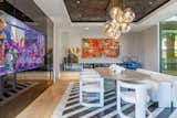 Bundy Drive Los Angeles luxury home art filled modern dining room