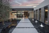 BigHorn Palm Desert luxury modern home front entrance walkway with reflecting pond water feature