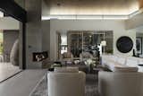 BigHorn Palm Desert luxury home living room with modern clerestory windows & sliding glass pocket walls