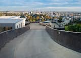 Los Tilos Hollywood Hills modern home private driveway entrance