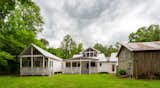 Rear Elevation with existing Barn (right) Renovated Bungalow (middle) and Main Bedroom Addition (left)