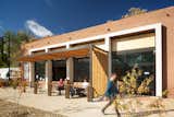 Exterior patio and entrance to Common Grounds Coffee House. 