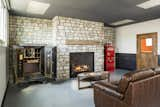 Staff lounge area with huge 52" fireplace. Original company heirloom items. Colorado Serum is a third generation company located in Denver Colorado. 