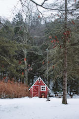 The Downsizer:

If you were renting this little hut out on Air B&B, the clientele would most certainly all be gnomes. Then again, tiny houses are all the rage these days. It's about the simple life, after all!