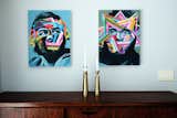 Cathreine purchases art from local up and coming artist such as this dynamic diptych by artist Juan Travieso. 