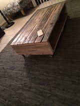 Saligna Pallets now repurposed into an industrial Coffee Table