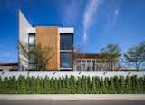 Exterior, Wood Siding Material, Glass Siding Material, Concrete Siding Material, House Building Type, Flat RoofLine, and Green Siding Material  Photo 8 of 63 in LADPRAO 80 by Black Pencils Studio