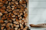 Cozy areas with firewood on the veranda