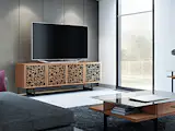 Entertainment Center with flush wall panels
