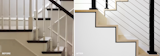 Before/After: Stair transformation (detail)