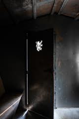Rocky Knob Sauna detail of door from interior