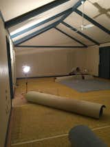 We removed wallpaper, pulled carpet, and did some restructuring of walls, doors, and windows. My husband tirelessly working on carpet removal.