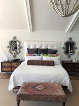 The renovated and decorated master bedroom (part of it, anyway).