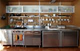 Kitchen, Refrigerator, Range, Metal, Metal, and Concrete  Kitchen Concrete Metal Metal Photos from Wee Ski Chalet
