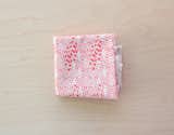 Tributary  Print on Pink Linen Blend // calder red
