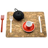 Placemat Posate.
Hand crafted with the shape of cutlery cut punch, this placemat is made unique by the innovative and ecological material created by designer, composed of cork and felt.
 Available in various Set of 2, 4, 6 or 12.
Colors of felt are  pumpkin and petrol blue, green leaf.
Size: 11.4x14.9 in 
Easy to wash with a universal degreaser.