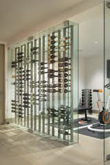 Wine wall and exercise room