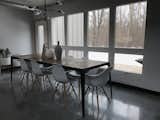 View to the back yard from the dining room.
