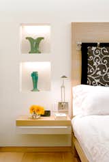 Bedroom, Ceiling Lighting, Recessed Lighting, Bed, Dark Hardwood Floors