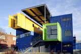 OK, technically it's not an island, nor is this a home, but we couldn't resist including this Rhode Island-based office/studio spaces constructed from 32 recycled shipping containers on an abandoned strip of Providence history - the former Harris Lumber site. This three-story, 12,000-square-foot complex, which sits  in a post-industrial section of Providence, is the largest office building in the United States made exclusively of cargo containers by Stack Design Build.  Photo 7 of 12 in 10 Beautiful Island-Style Shipping Container Homes