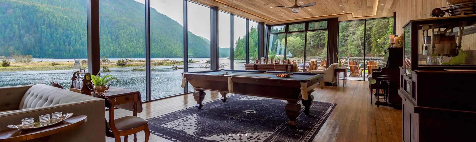 Accessed only via a 45-minute private seaplane transfer from Vancouver, or a 30-minute boat ride from Tofino, this upscale eco-safari destination on Vancouver Island is hard to beat. The resort boasts out-of-this-world glamping thanks to giant white canvas tents furnished with wood stoves, oil lamps, and antique furniture. An average nightly rate of $3,681 during the high-demand summer makes this the eighth priciest hotel in the world, and the costliest in North America, according to a survey by TravelMag.com.