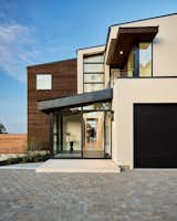 Private gated driveway entrance view