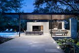 Axial View of the Limestone Patio leading from the Existing Residence