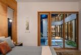 View of Principal Bedroom with Fountain Feature Beyond in the Courtyard.