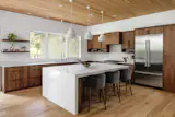 Oblique view at kitchen