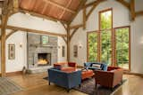 Living Room Entertain, or just relax.  Photo 13 of 16 in Timber Frame Hobby Barn by OakBridge Timber Framing