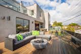 Deck with fire pit.