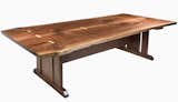 Live Edge Walnut Trestle Table