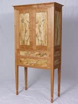 Tall Spalted Maple & Cherry Chest  Photo 7 of 8 in Cabinets by Stowell Hill Designs