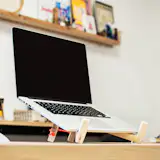 Wooden laptop stand
