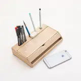 Wooden desk organizer