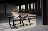 The Sling Chair in Charcoal and Brown Leather | Fernweh Woodworking