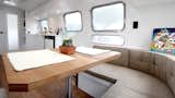 vintage airstream travel trailer dining booth