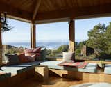 The Rush House at Sea Ranch followed the typical material palette of wood and glass; windows were located specifically so that they took advantage of views of the water and the surrounding landscape.
