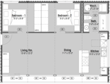 Honomobo H4 shipping container home floor plan