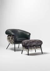 Stephen Burks' Grasso Collection for BD Barcelona x Bolon seems to overflow beyond its frame, oozing out leather or traditional African weaving, depending on the selected textile.