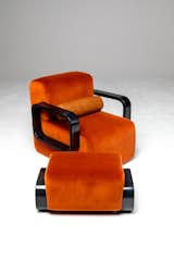 Marie Burgos Design orange chair and ottoman