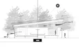 The concept for the home is an enclosed box within another box that is partly permeable to light and air, to allow for the home to be cooled passively and take advantage of local breezes.