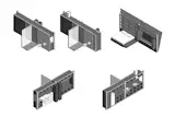Because the home is designed as a prototype for prefabricated similar homes, specific rooms can be housed within blocks that are plugged into the frame created by the home's structure. For example, bathrooms can be ganged with the kitchen and laundry room, and bedrooms are prefabricated with the bed and built-in storage.