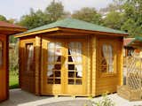 At $3,472, the Victoria B model from EZ Log Structures can serve as an ideal backyard studio or guest bedroom. It’s constructed from 1-5/8" wood plank exterior cladding and 3/4" tongue-and groove-floor boards, and the single-room floor plan can accommodate a small kitchenette if desired.